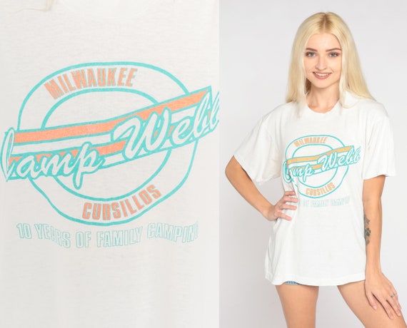 Camp Webb Shirt 90s Bible Camp T-Shirt Milwaukee Wisconsin Cursillos Ministry Graphic Tee Single Stitch Vintage Screen Stars Medium Large