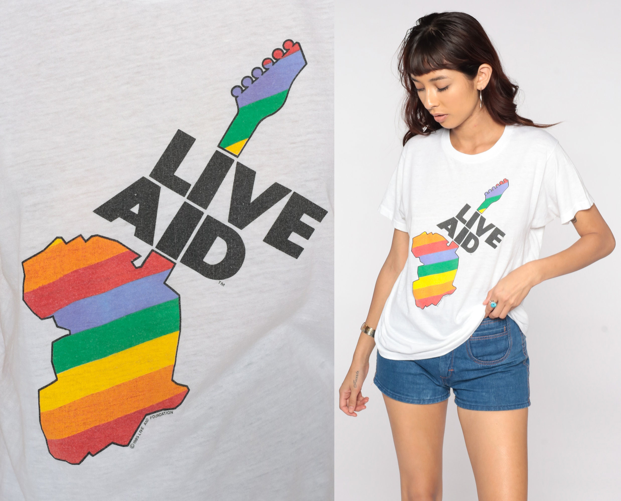 vintage live aid t shirt