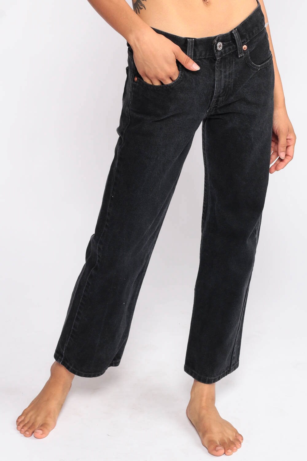 levis mom jeans black