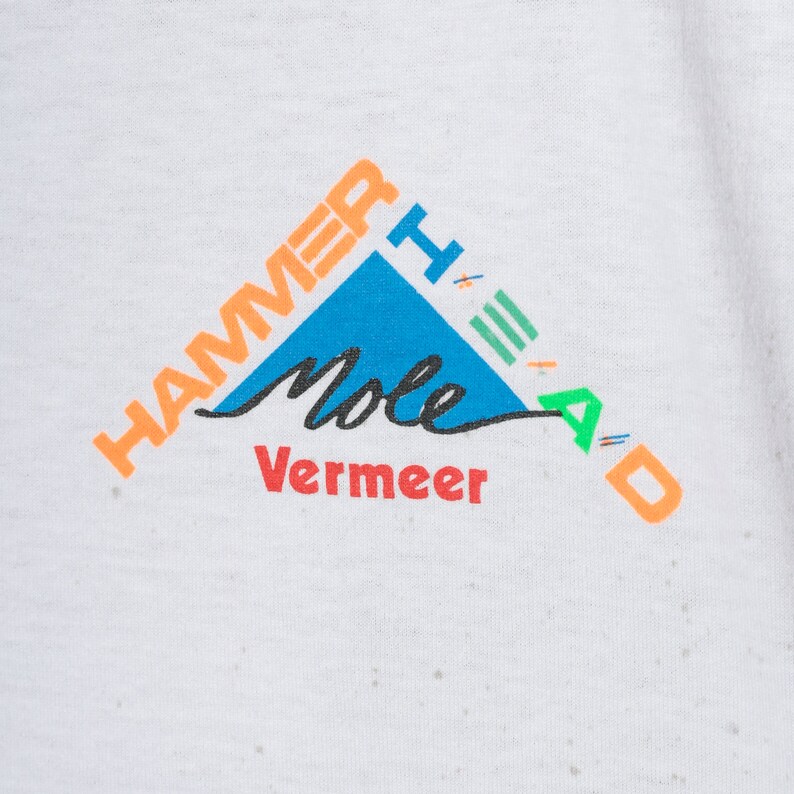 Hammerhead Moleman Vermeer Shirt Graphic Tshirt 90s Mountain Fruit of the loom T Shirt 1990s Vintage Tee Single Stitch Extra Large xl image 6