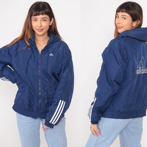  ジップアップジャケット ネイビー８０年代 Adidas Zip Hoodie 80s - Etsy