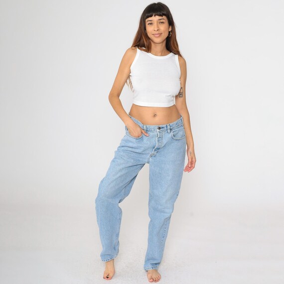 Vintage Gap Easy Fit Jeans Men's 36 90s High Waisted Straight Leg 1990s Denim Pants Blue Workwear Streetwear Size 36 x 32