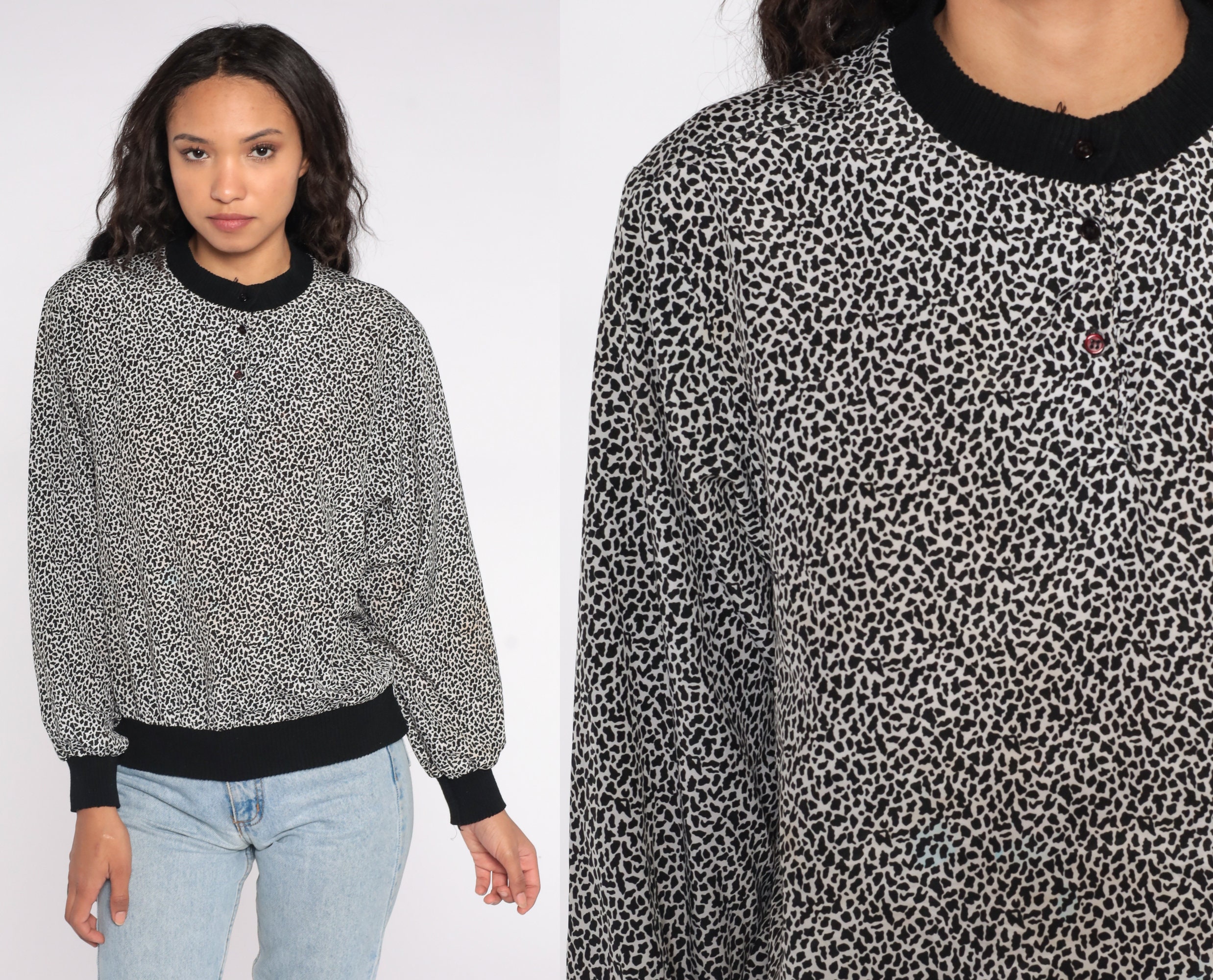 leopard print henley shirt