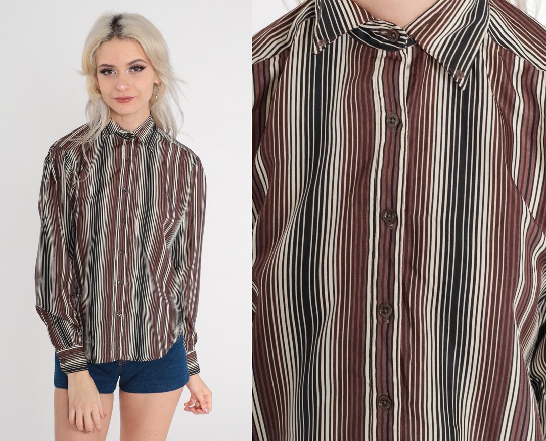 6721 Brown Striped T-Shirt