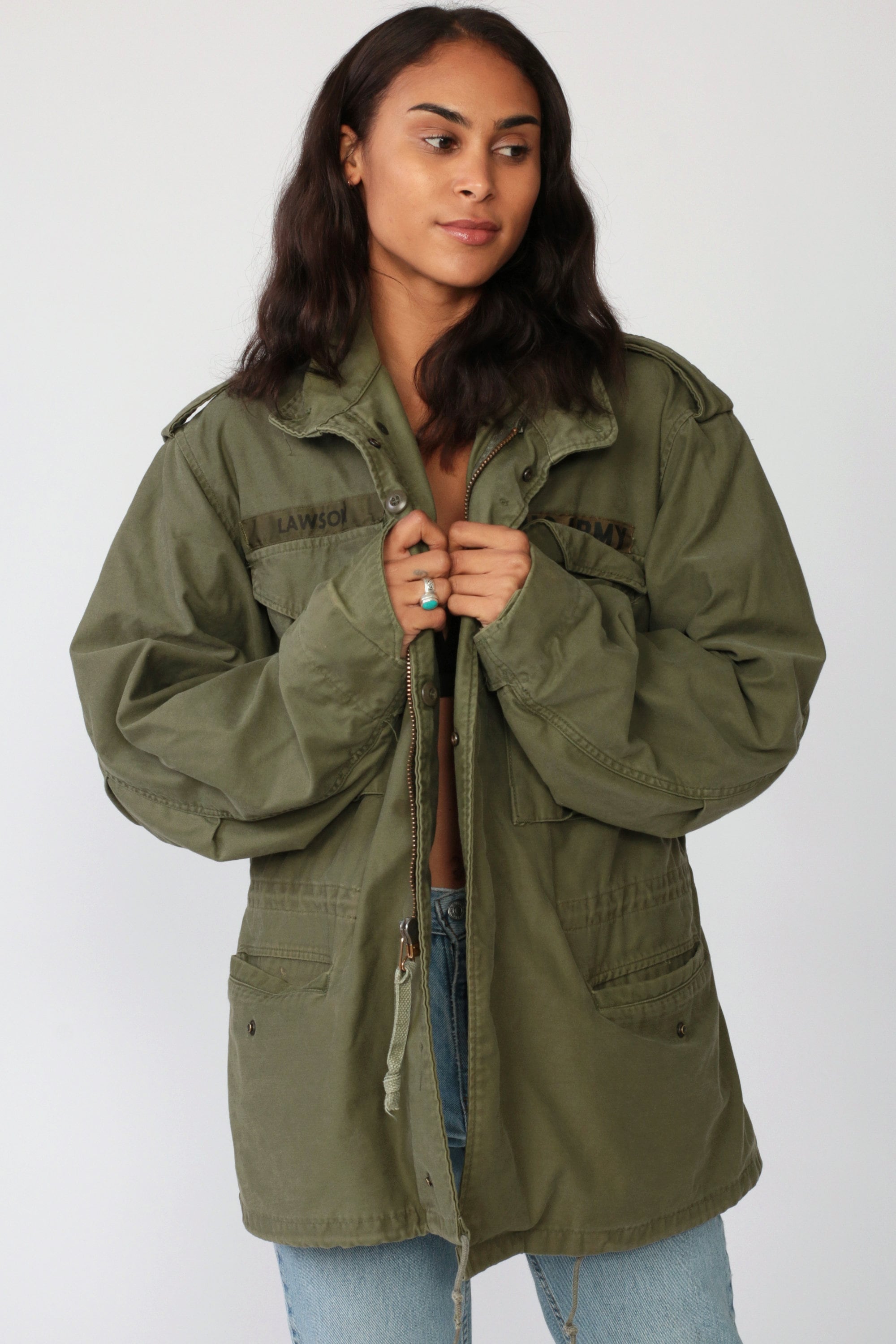 Army Green Anorak Jacket - Army Military