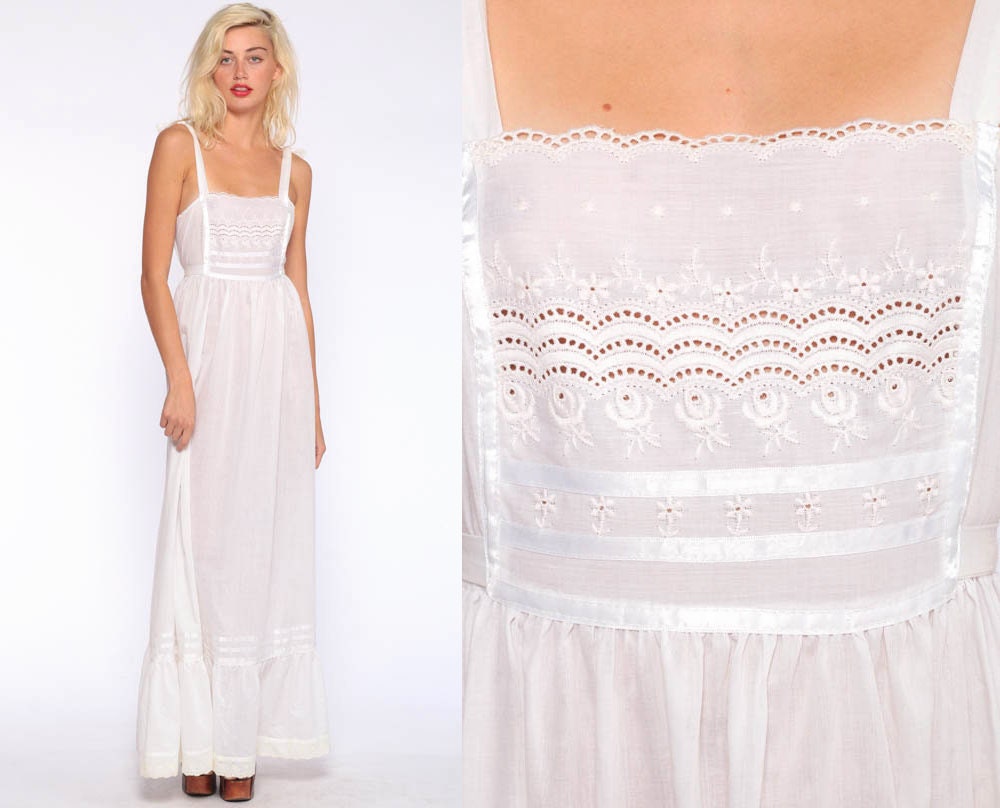 white cotton sundress wedding