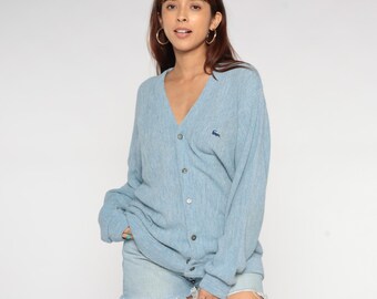 Vintage 1980s Izod Lacoste Knit Mini Rare Blue Crocodile Perfect