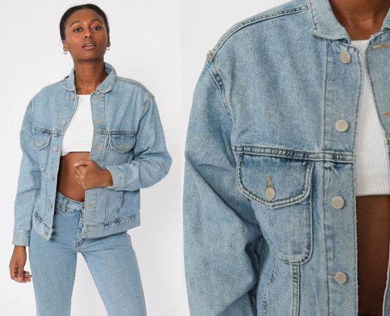oversized 90s denim jacket