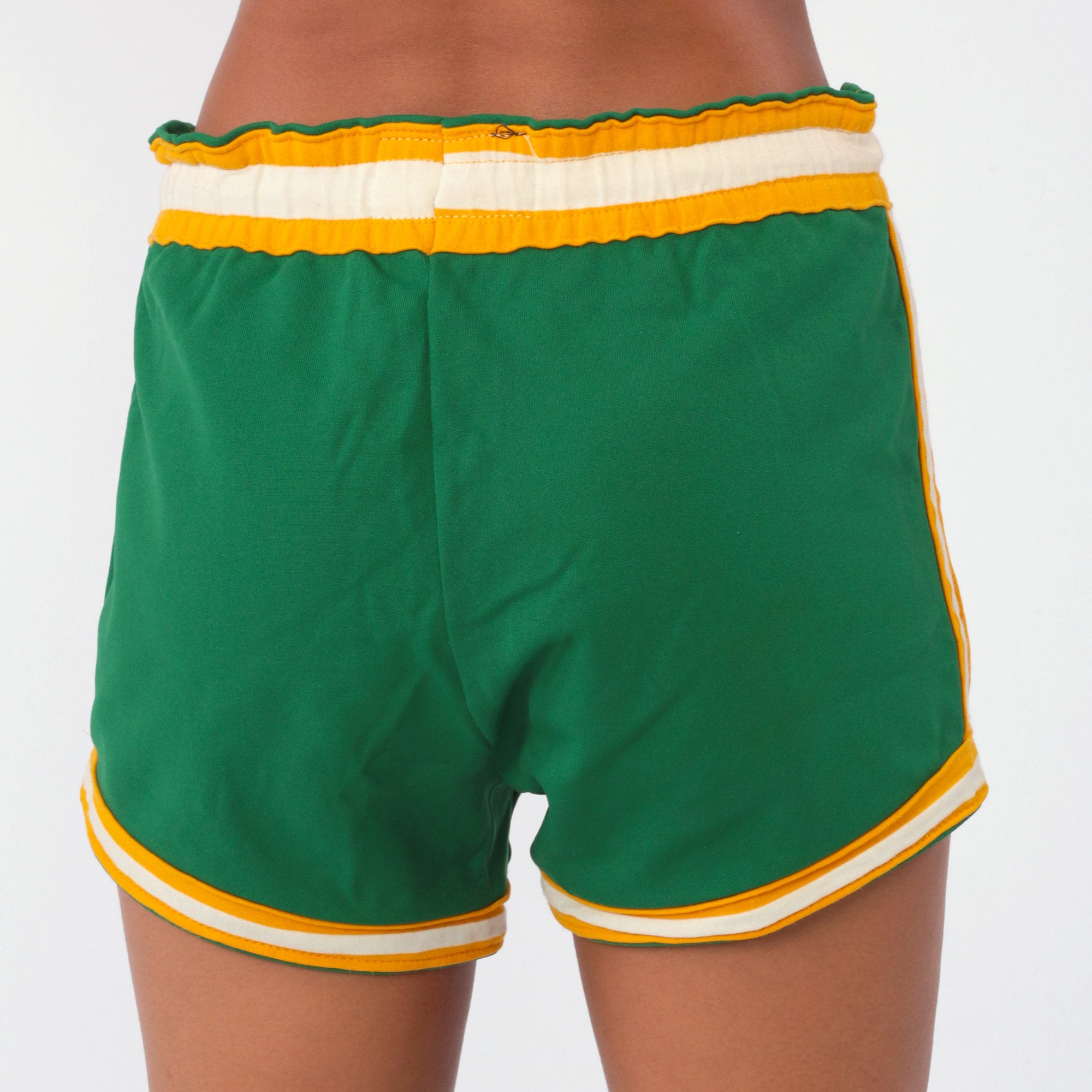 Rawlings Gym Shorts 80s Basketball Shorts Green Yellow