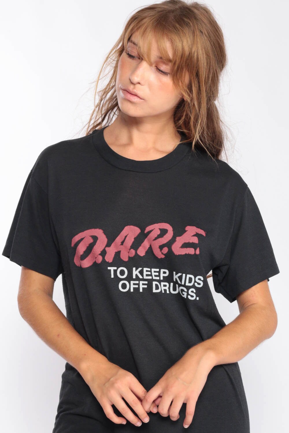 DARE Shirt 90s Drug Shirt Vintage Keep Kids Off Drugs Tee Drug Tshirt 1990s Anti Drug Rave Party 