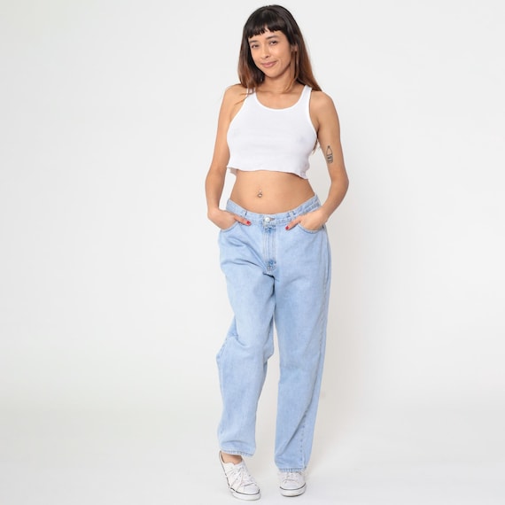 Vintage Blue Calvin Klein Jeans 00s CK Boyfriend Jeans Relaxed Straight Leg High Waisted Jeans Denim Pants Y2K Extra Large xl 16 35 Waist