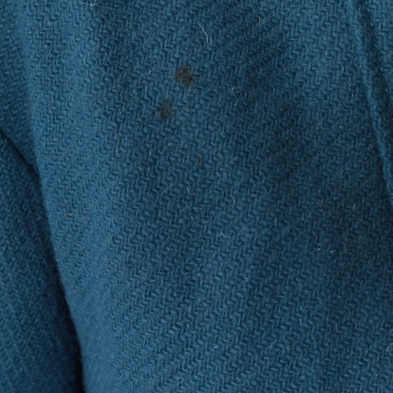 Blue Wool Dress 60s Mod Mini Dress 70s Twiggy Shi… - image 5