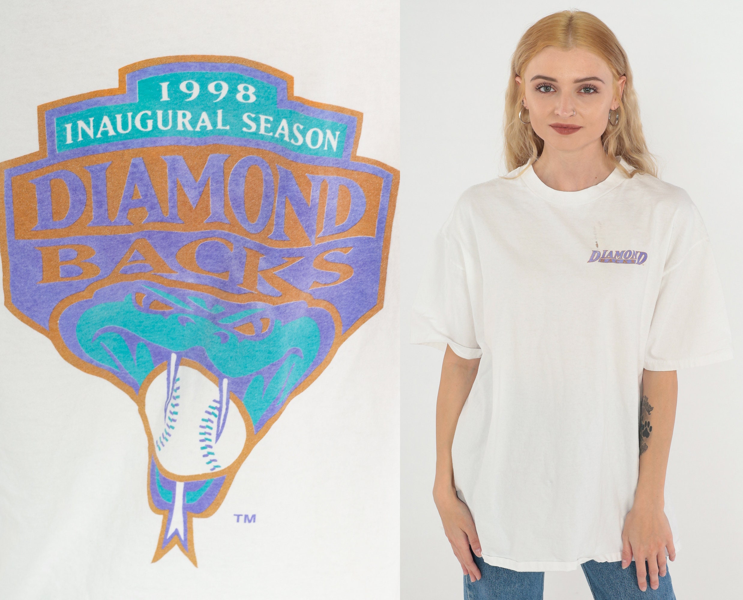 Arizona Diamondbacks Shirt 90s Baseball T-shirt 1998 Inaugural