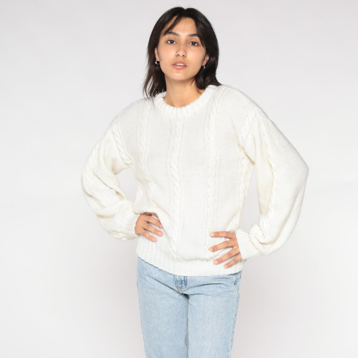 1970s cable knit sweater