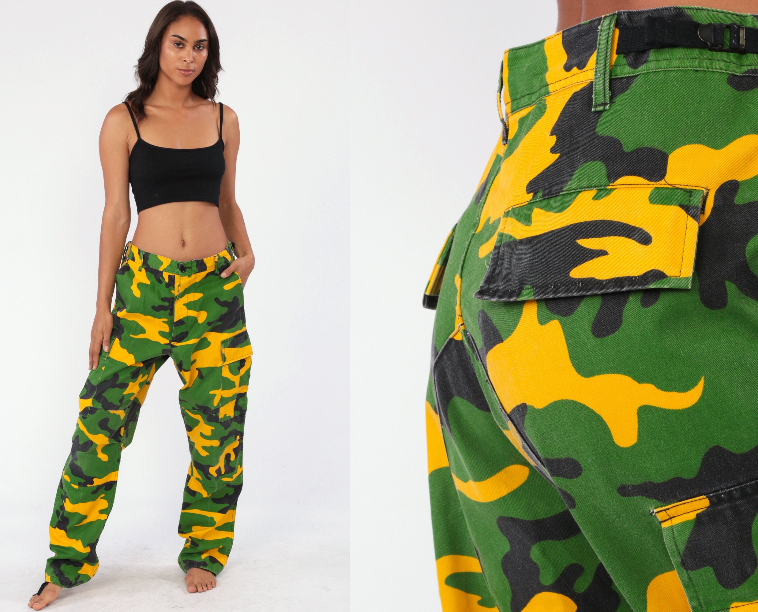 Yellow Camo Pants Women | escapeauthority.com