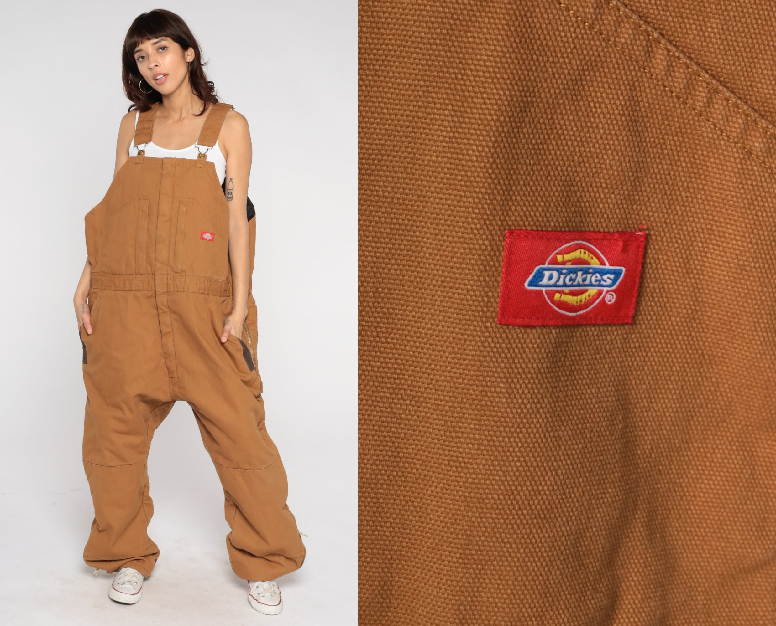 Insulated Overalls Brown Coveralls Pants -