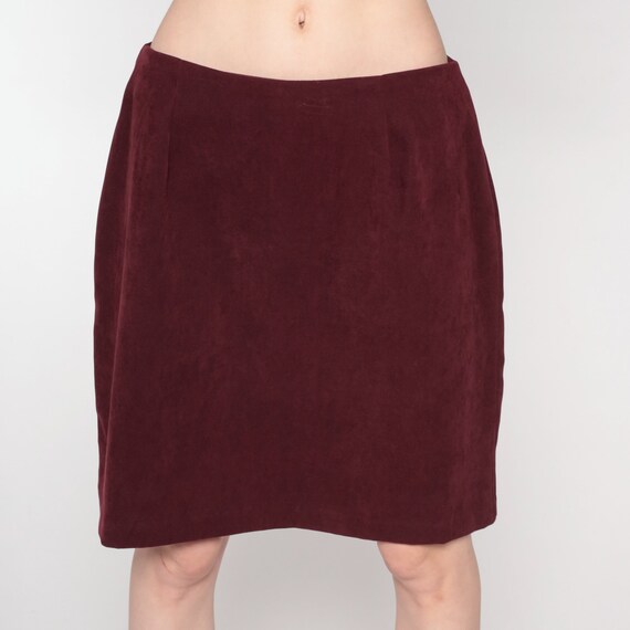 Plum Mini Skirt Y2k Pencil Skirt Retro Plain Simp… - image 6
