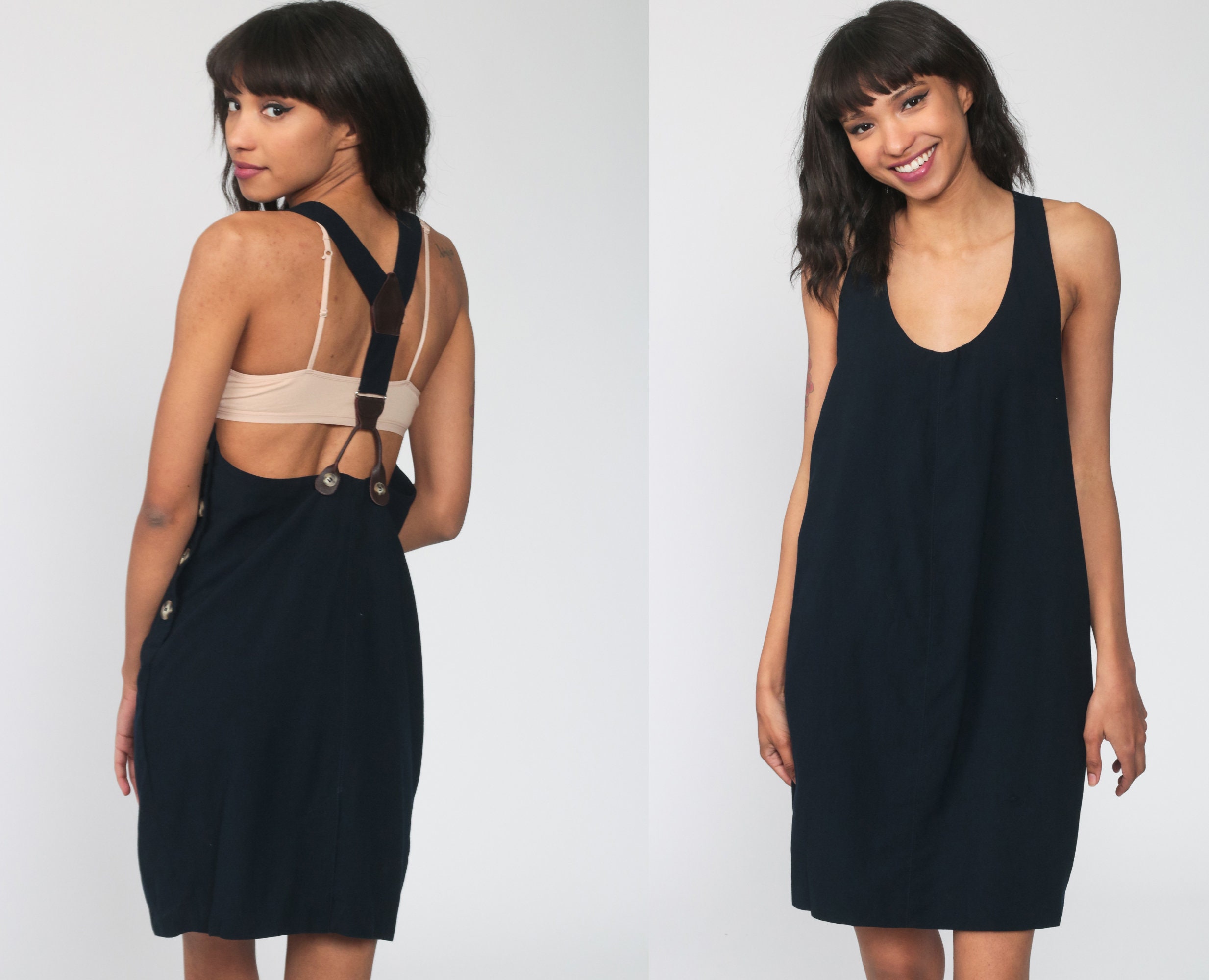 navy blue pinafore dress school