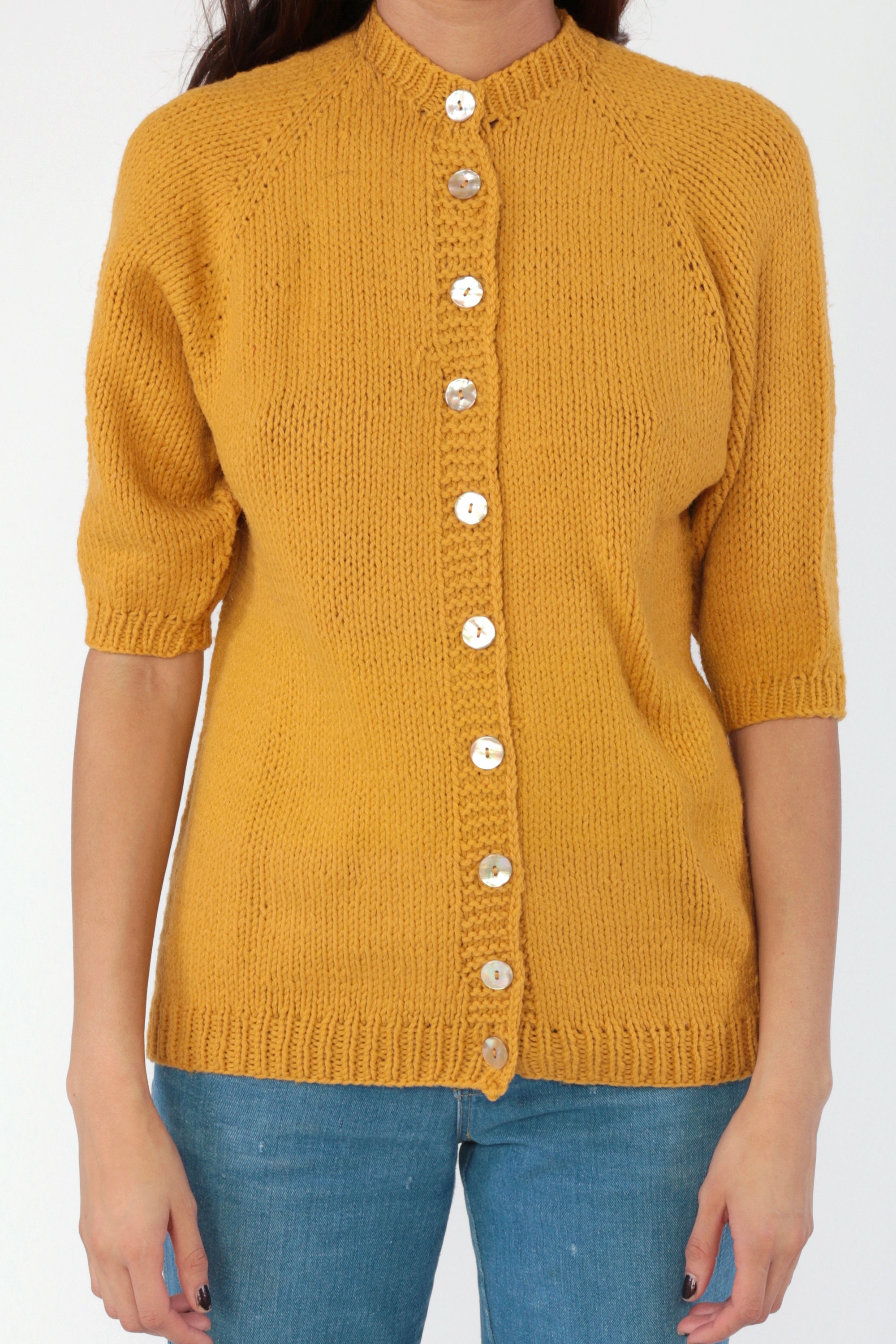 mustard knit sweater