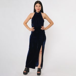 Navy Halter Dress - Etsy
