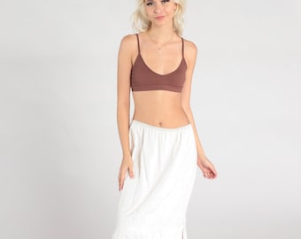 Silk Half Slip Women Half Slip Underskirt Elastic Waist Extender Underskirt  Skirt Satin Slip Long Slips