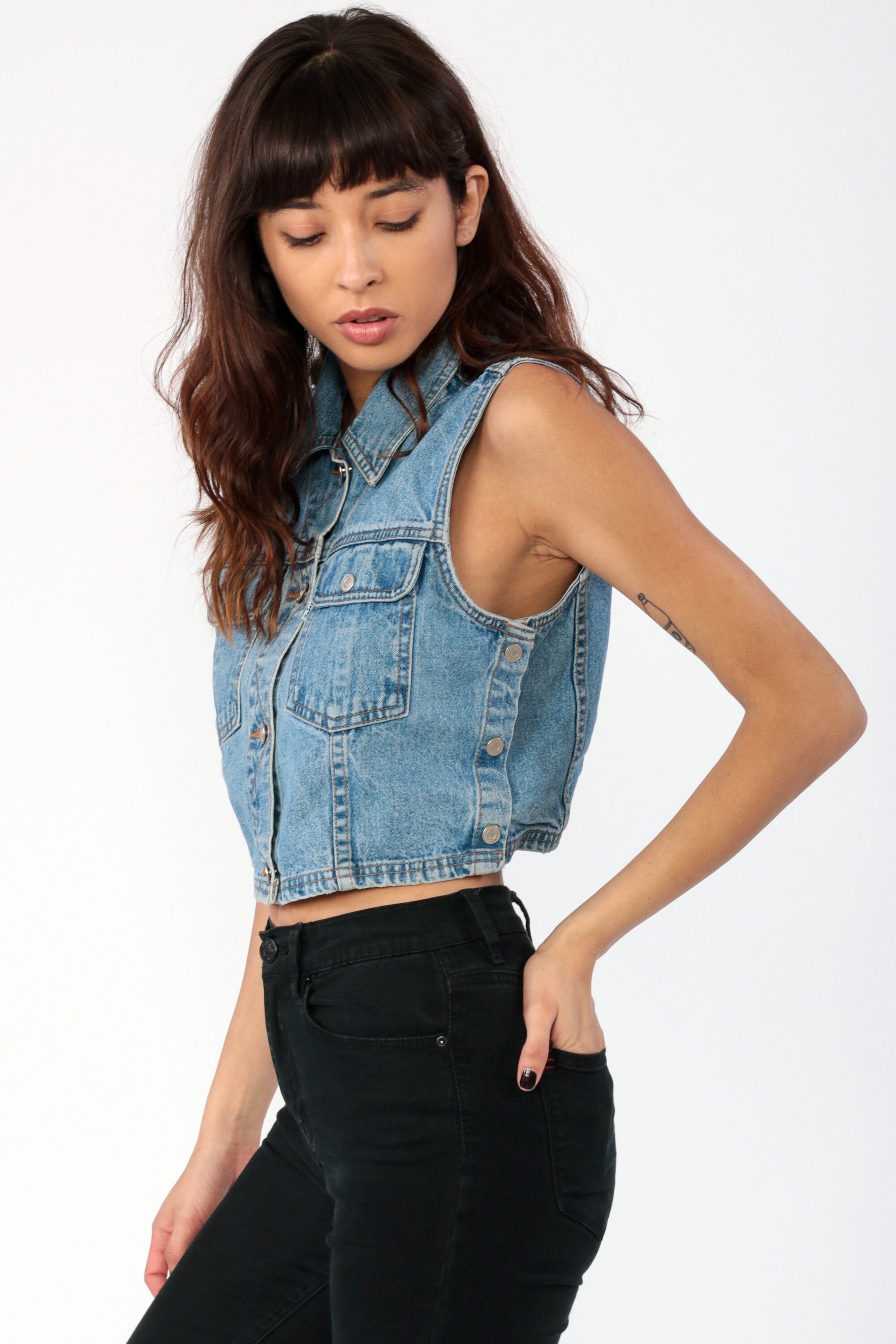 jean vest top