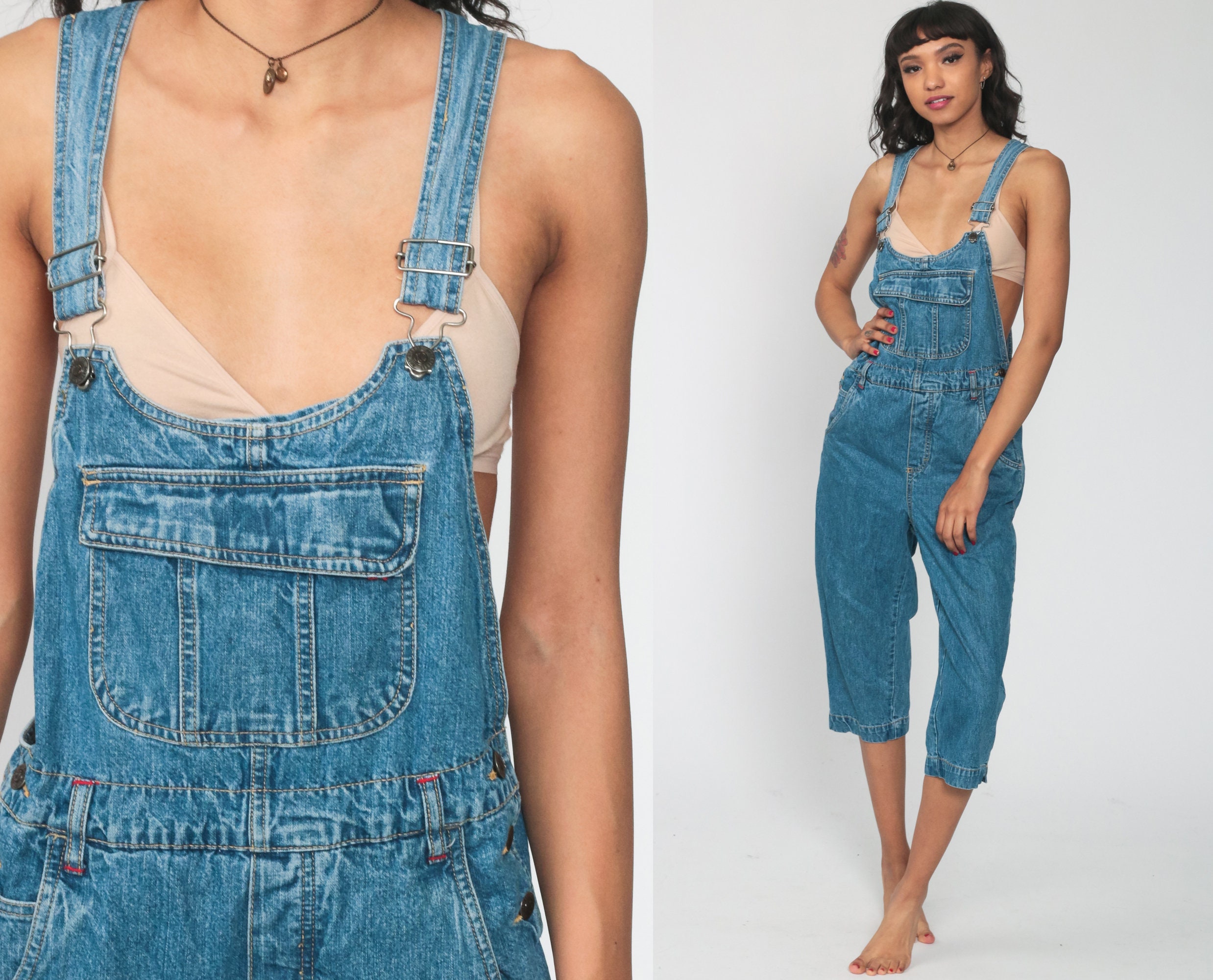 women's capri bib overalls