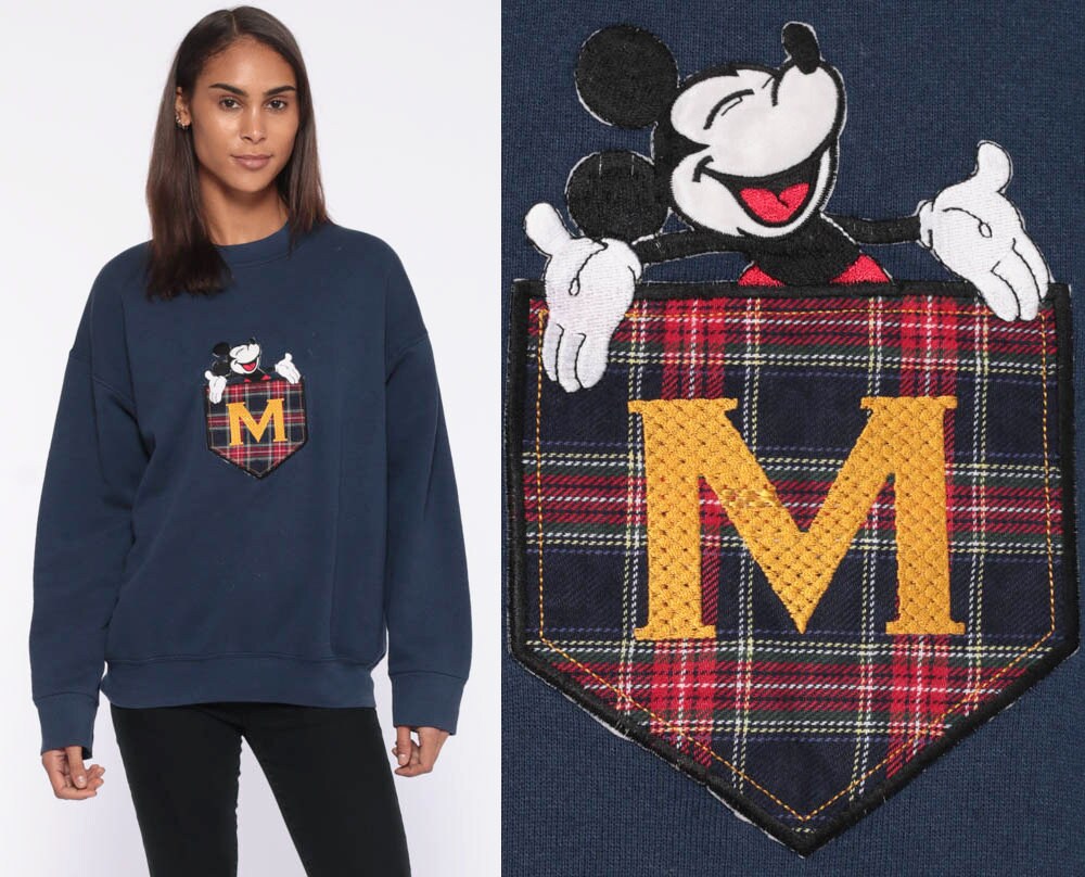 mickey mouse sweatshirt blue