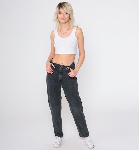 Black Levis Jeans 90s 750 Relaxed Jeans High Waisted Levis Denim Pants Retro Tapered Leg Mom Jeans Levi Strauss Vintage 1990s Small 29 x 30