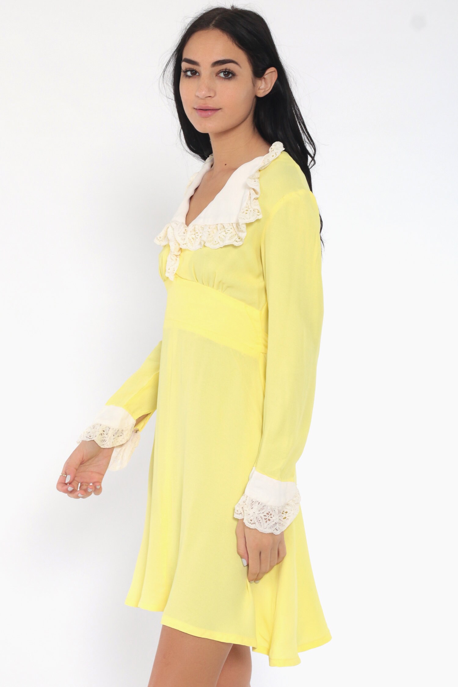 pastel yellow babydoll dress