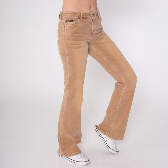 Lei Flared Jeans Y2K Jeans Light Brown Mid Rise J… - image 5