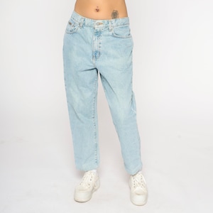 Vintage 90s Calvin Klein Jeans Straight Leg Mom Jeans Light Wash Denim High Waisted Jeans CK Pants Retro Hipster Grunge Blue 1990s Medium 31
