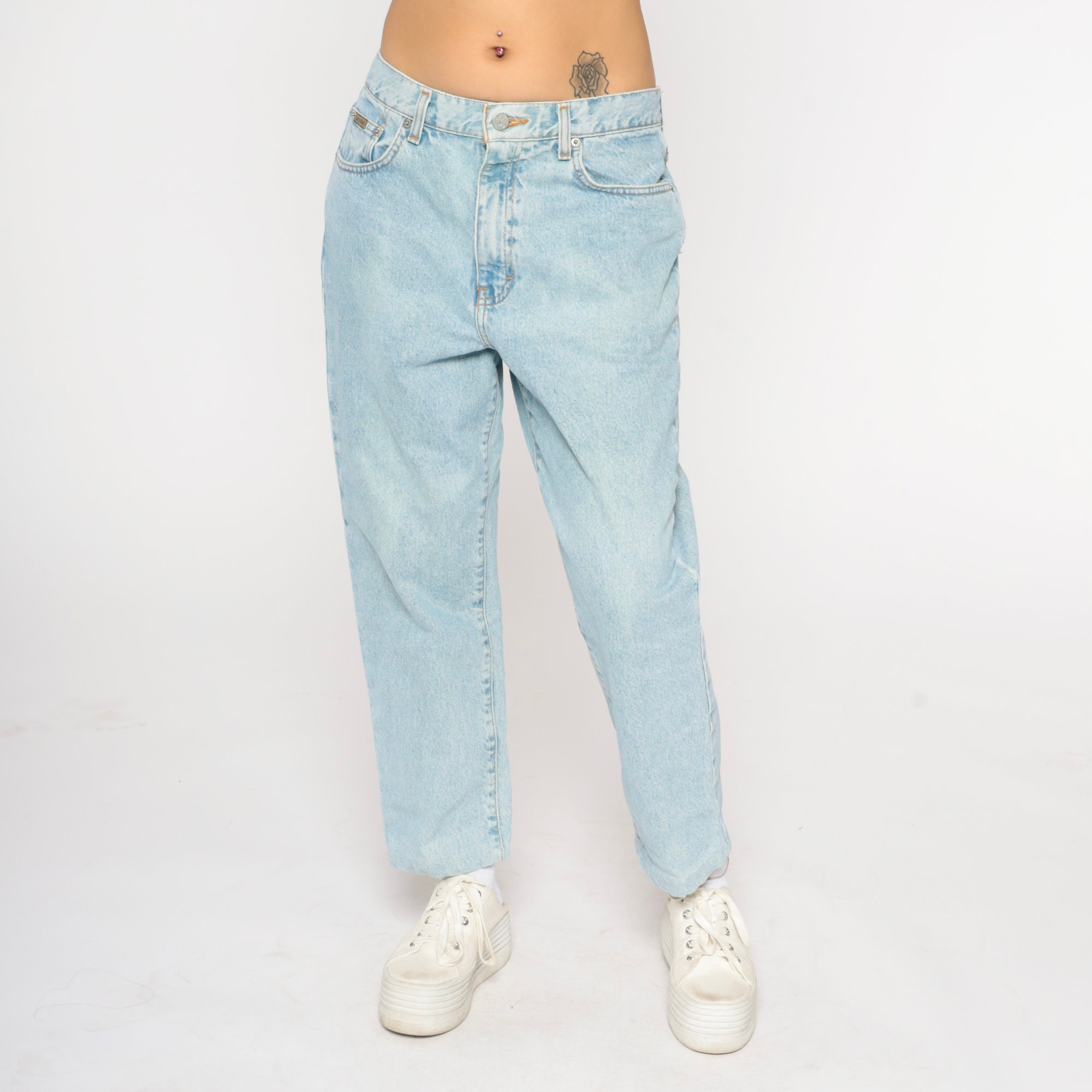 Vintage 90s Calvin Klein Jeans Straight Leg Mom Jeans Light Vintage 90s Calvin Klein Jeans Straight Leg Mom Jeans Light