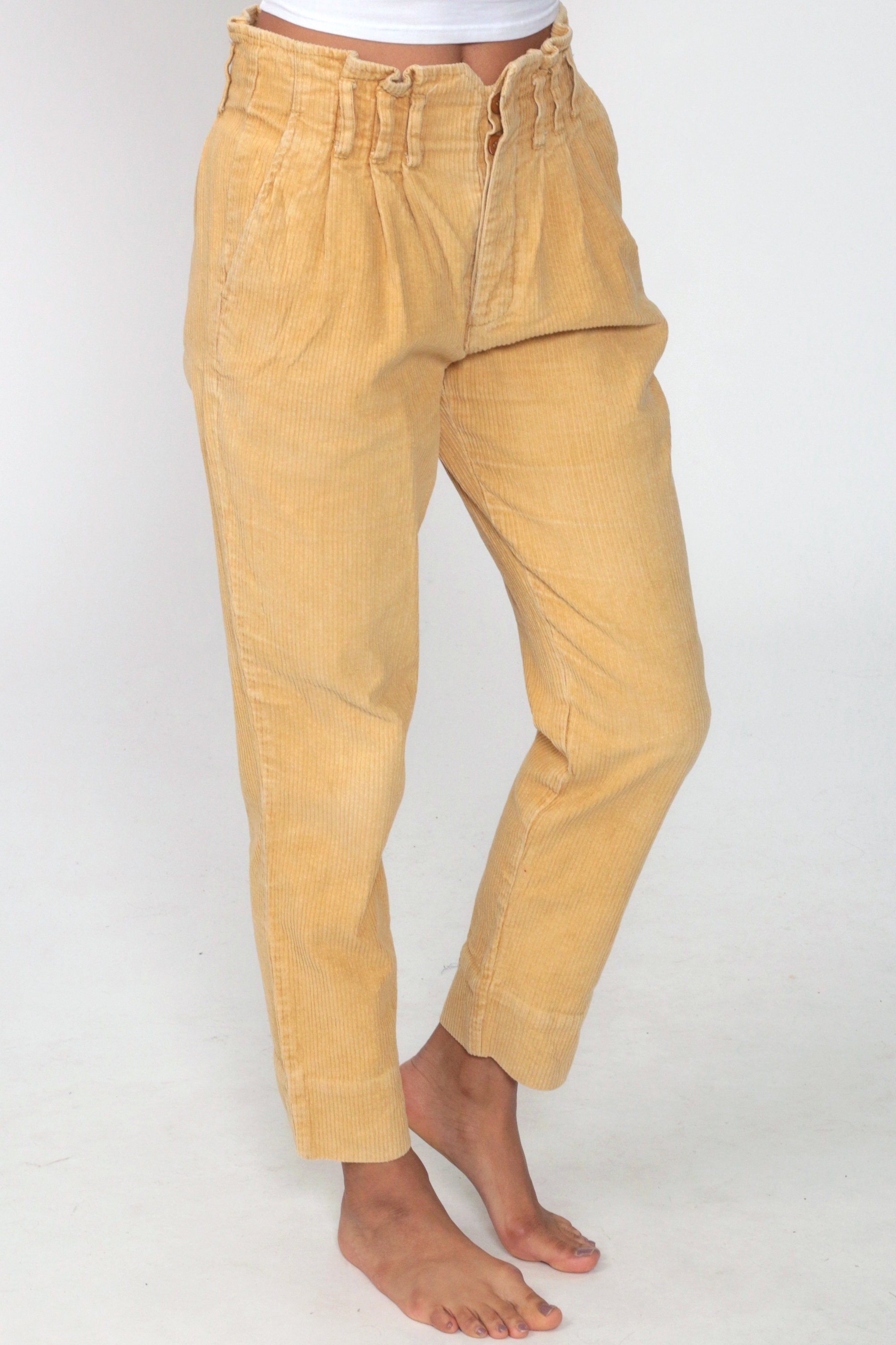 high waisted corduroy pants