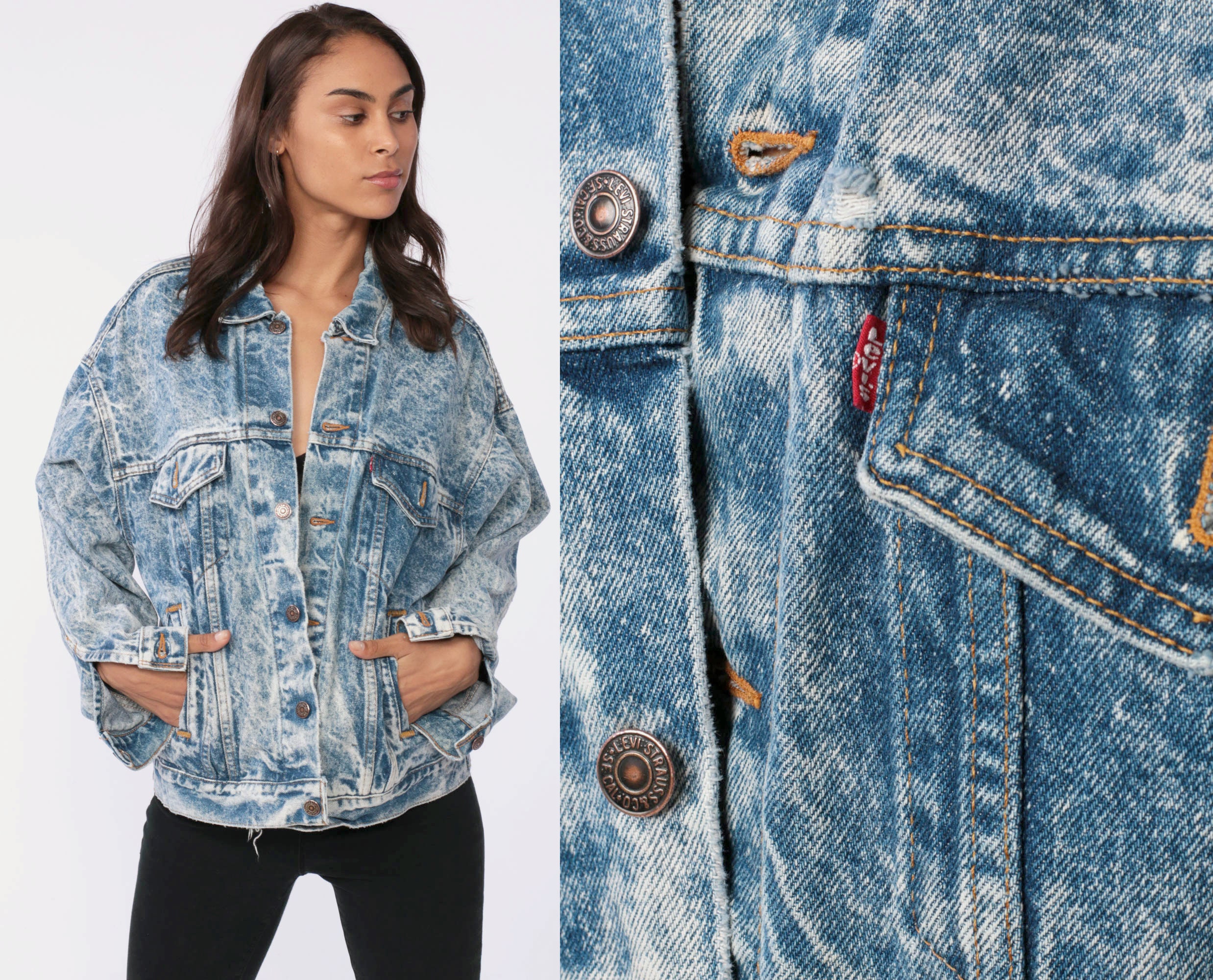 acid wash jean jacket 80s
