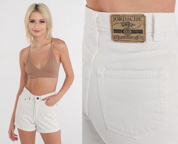 Tight white high waisted cheap shorts