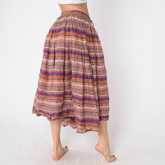 Geometric Striped Broomstick Skirt 90s Capezio Mi… - image 6