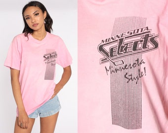 Minnesota Selects Hockey Shirt Vintage Hockey TShirt 80s Tshirt Single Stitch 90s Retro T Shirt Print Fruit of the loom Medium