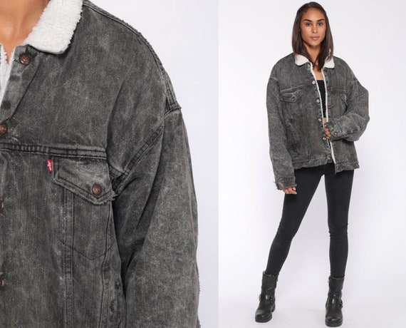levi's grey sherpa jacket