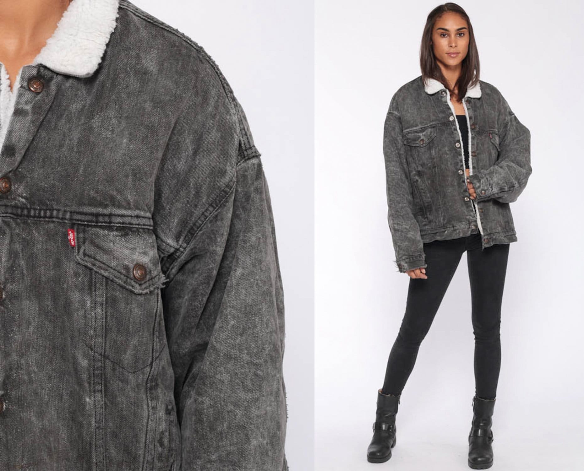 Black Levis Jacket SHERPA Jacket USA 