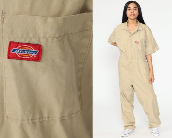 Dickies Coveralls Pants Tan Boilersuit Jumpsuit Wo