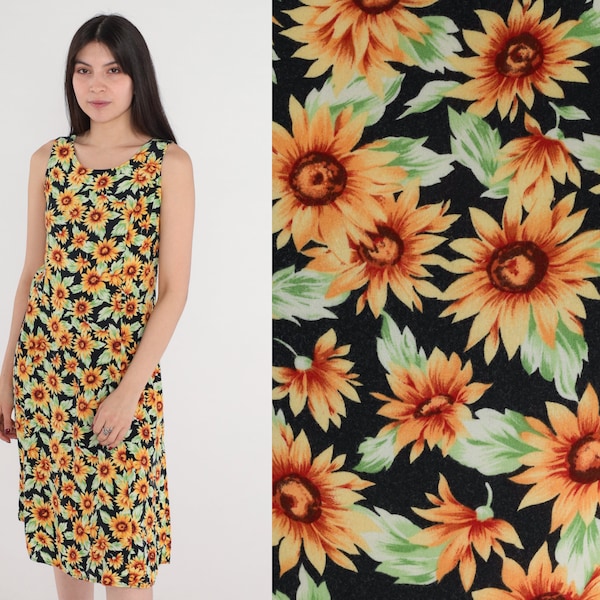 Vintage Denim Sunflower Dress main image 1