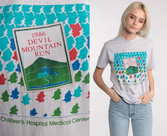 Devil Mountain Run Shirt 80s San Francisco Running T Shirt 1986 Tshirt Running Tee Graphic Single Stitch Shirt Vintage 1980s Small