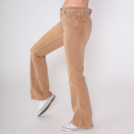Lei Flared Jeans Y2K Jeans Light Brown Mid Rise J… - image 4