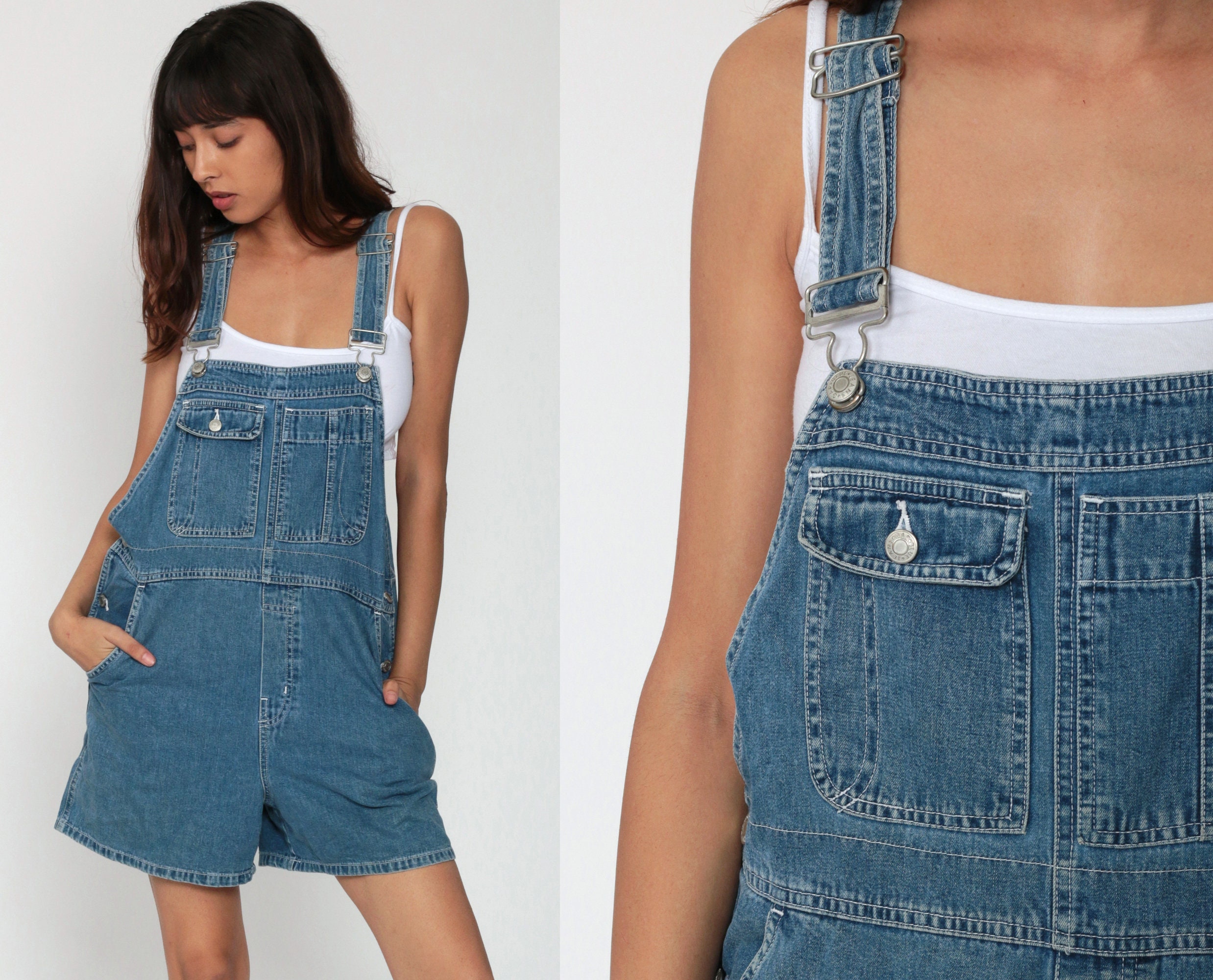 gap denim overall shorts