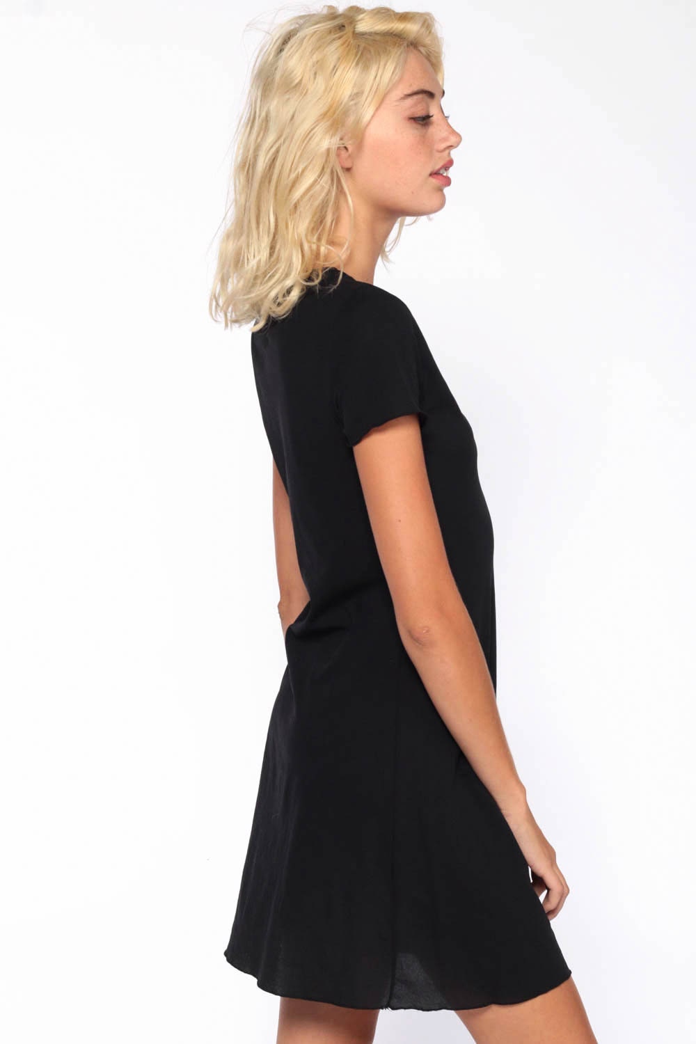 short sleeve mini shift dress