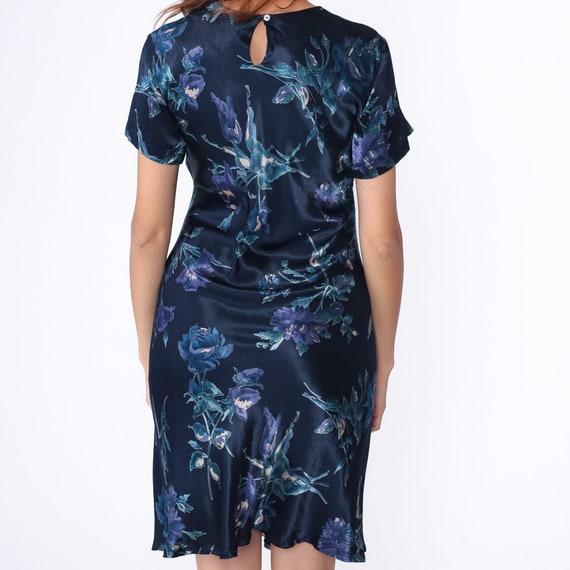 Silky Floral Dress Y2k Laura Ashley Midi Dress Da… - image 6