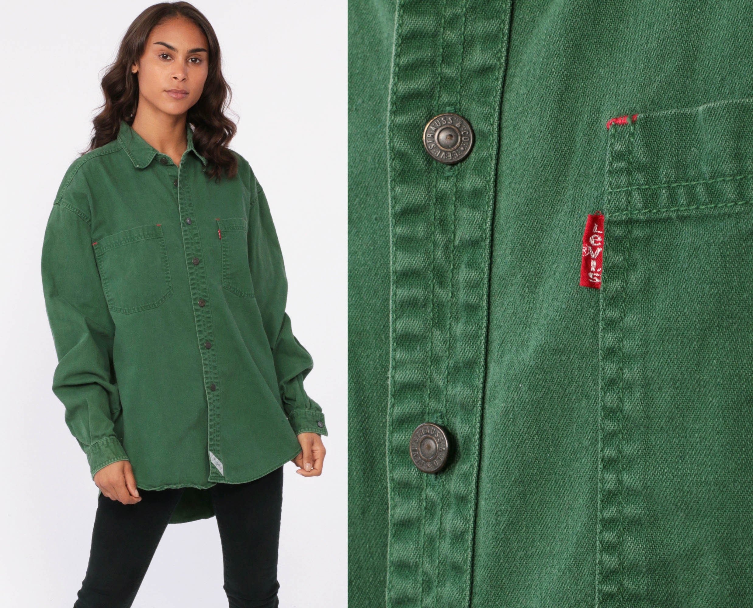 green levi shirt