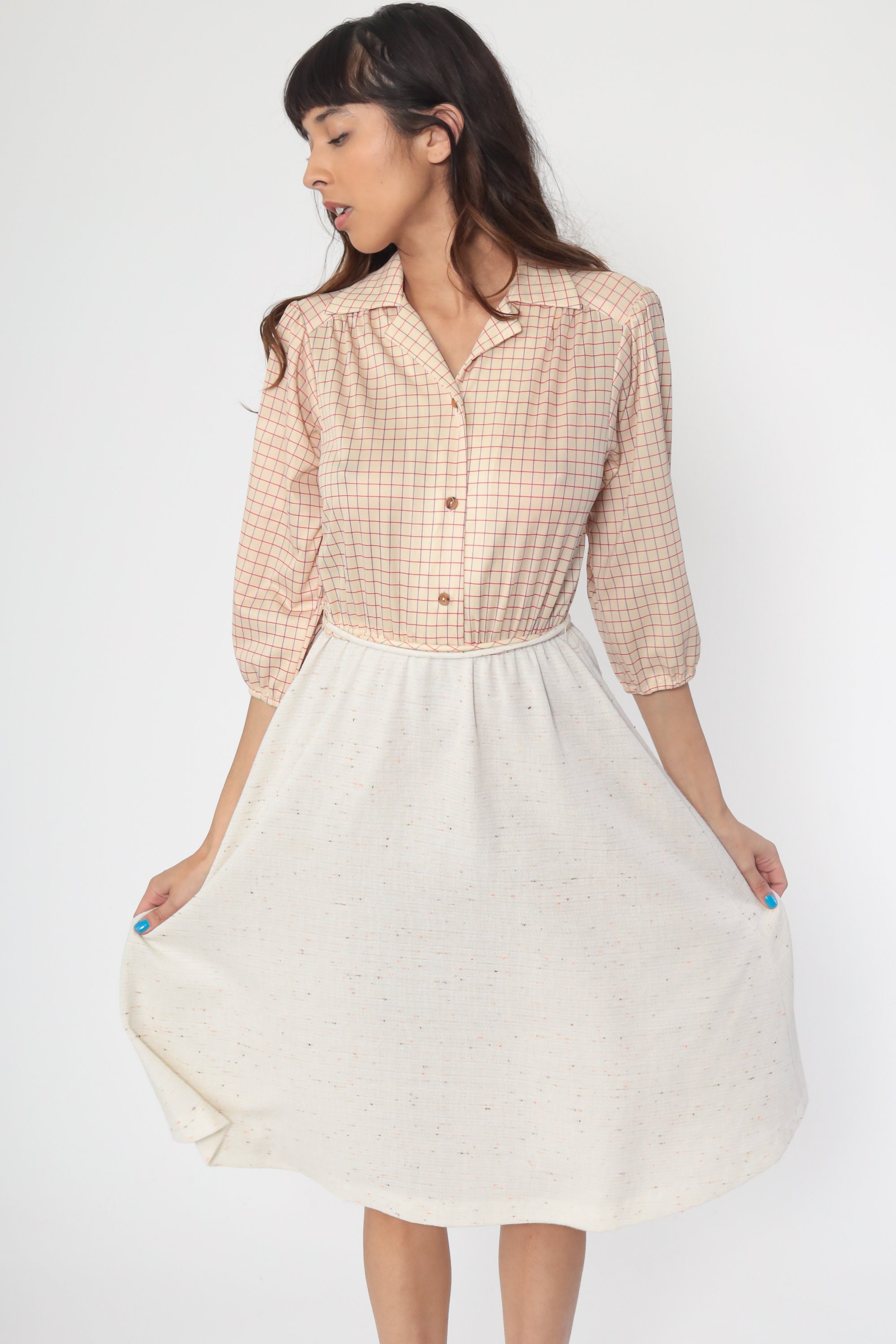 retro checkered outfit