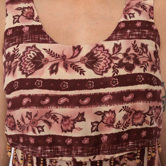 Floral Grunge Dress 90s Midi Sundress Tie Dye Str… - image 6
